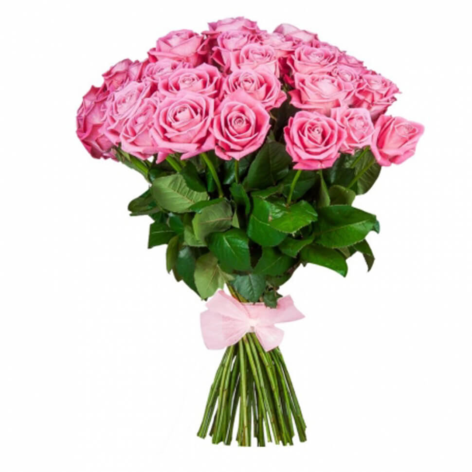 Букет из розовых роз Эквадор